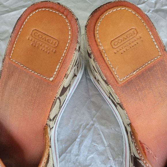 Coach Women's Tan Slip-On Shoes - Picture 4 of 7